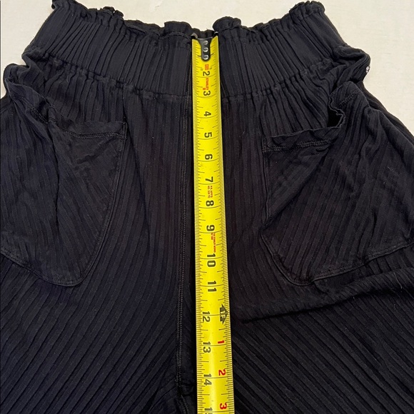 FREE PEOPLE MOVEMENT BLISSED OUT WIDE LEG PANTS BLACK MEDIUM - Picture 14 of 16